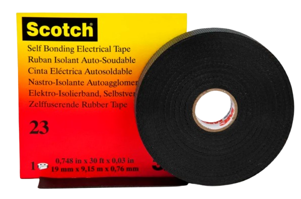 3m scotch® 23 black self amalgamating tape 19 mm x 9.15 m